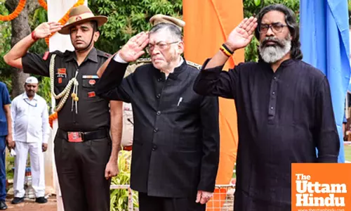 Tribute to CRPF Jawan Sunil Kumar Mandal in Ranchi