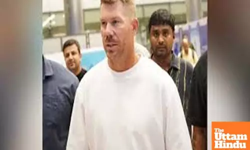 David Warner lands in Hyderabad ahead of Robinhood trailer launch