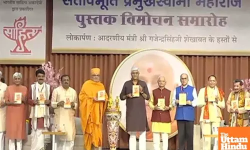 Sahitya Akademi launches book on Pramukh Swami Maharaj’s life and teachings