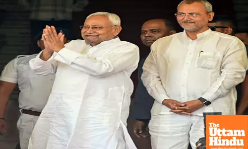 Bihar CM Nitish Kumar arrives at the State Assembly