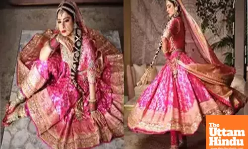 Rekha defies age with her timeless aura in Manish Malhotras exquisite pink lehenga