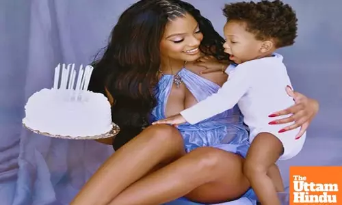 Halle Bailey celebrates 25th birthday with her son