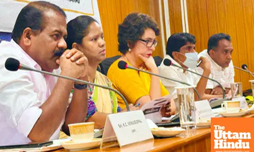 Congress General Secretary Priyanka Gandhi Vadra attends the DISHA meeting