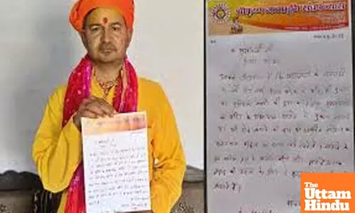 Sri Krishna Janmabhoomi Sangharsh Nyas chief sends letter in blood to UP CM for Navratri meat ban