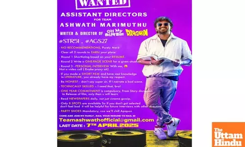 My production and I have ensured we pay the best for assistant directors, says Ashwath Marimuthu