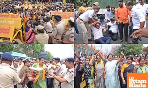 BJP leaders try to lay siege to Karnataka CM’s residence, detained