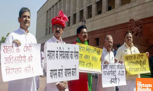 Samajwadi Party MPs Protest at Parliament