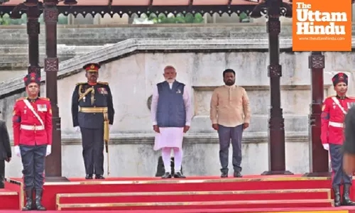 PM Modi accorded ceremonial welcome in Sri Lanka