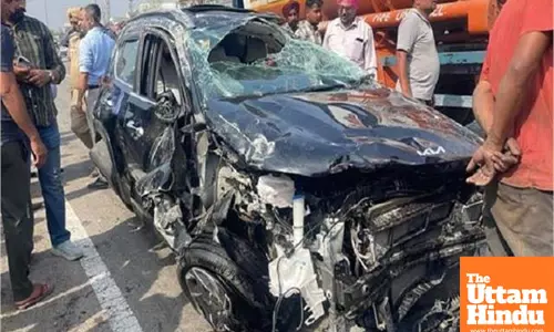 Speed, Distraction and Disaster: Vehicle Reduced To Wreckage In A Terrific Accident On Punjabs National Highway