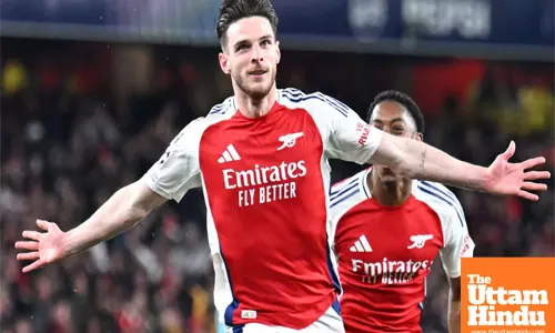 Rices Free-Kicks Propel Arsenal to First Leg Victory Over Madrid in Champions League Quarterfinals