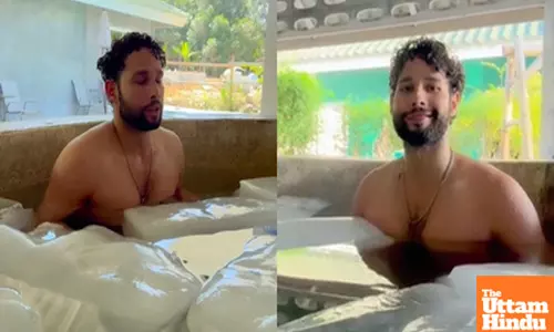 Siddhant Chaturvedi braves a Gehraiyaan 4-Degree Celsius ice bath