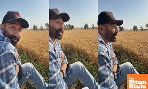 Sunny Deol finds ‘sukoon’ in the fields after his flight gets delayed