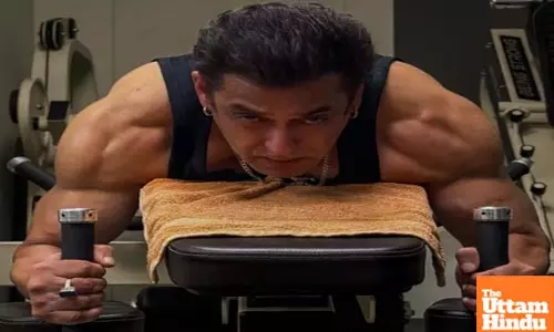Salman Khan flaunts his bulky biceps as he sweats it out in the gym