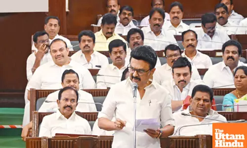 Tamil Nadu CM MK Stalin speaks during the budget session