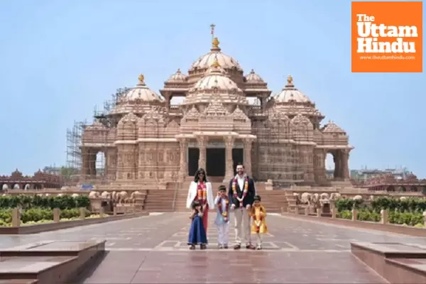 US Vice President JD Vance, wife Usha and kids visit Akshardham Temple US Vice President JD Vance, wife Usha and kids visit Akshardham Temple