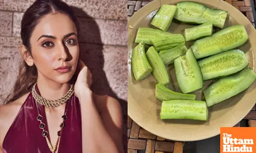 Rakul Preet Singh relishes some homegrown cucumber and Kakdi