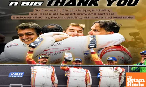 Ajiths Racing team thanks crew, partners after second place podium finish at Spa-Francorchamps!