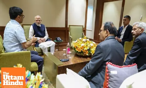 PM Modi holds high-level meeting at airport in India after cutting short Saudi visit over J&K attack