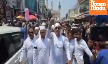 Anti-Pakistan protests after Friday prayers in Hyderabad Anti-Pakistan protests after Friday prayers in Hyderabad