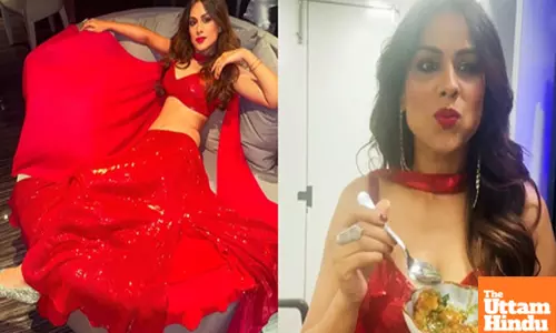 Nia Sharma relishes the famous Delhi Tikki to break her fast