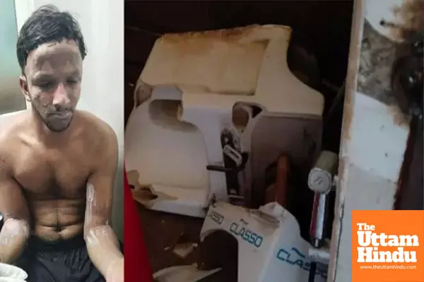Shocking! Toilet Explodes in Greater Noida Home, Sparks Fire That Burns Young Man