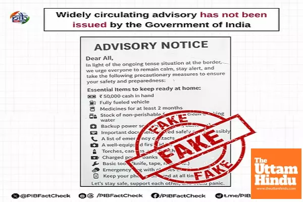 After Operation Sindoor, PIB flags fake advisory, calls for public vigilance After Operation Sindoor, PIB flags fake advisory, calls for public vigilance