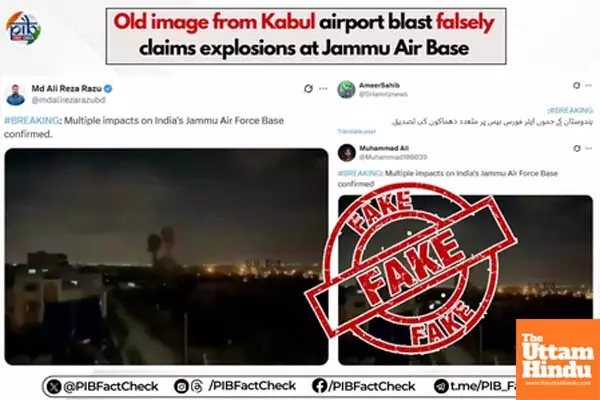 PIB Fact Check finds Kabul airport blast image used to claim explosion in Jammu PIB Fact Check finds Kabul airport blast image used to claim explosion in Jammu