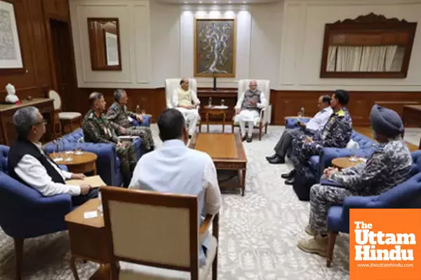 PM Modi Leads High-Level Security Meeting with Rajnath Singh, NSA and Armed Forces Chiefs PM Modi Leads High-Level Security Meeting with Rajnath Singh, NSA and Armed Forces Chiefs