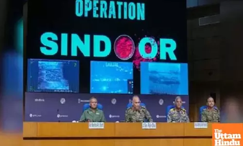 DGMOs Press Conference Started With Shiv Tandava, Pakistans Destruction Shown in Pictures and Videos