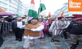 Sikkim CM leads Tiranga march on statehood day, tricolour waves high in Gangtok Sikkim CM leads Tiranga march on statehood day, tricolour waves high in Gangtok