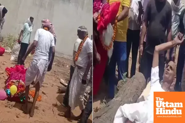 Rajasthan Cremation Ruckus: Son Lays Down on Pyre for Jewellery, VIDEO Goes Viral Rajasthan Cremation Ruckus: Son Lays Down on Pyre for Jewellery, VIDEO Goes Viral