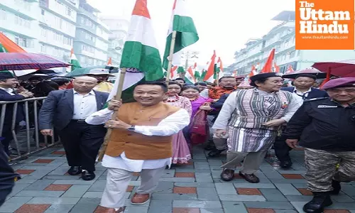 Sikkim CM leads Tiranga march on statehood day, tricolour waves high in Gangtok