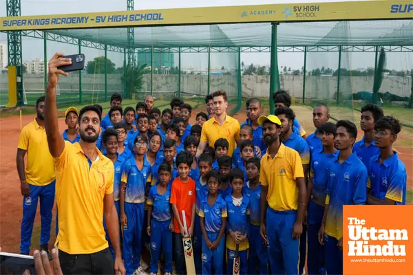 IPL 2025: CSKs Noor Ahmed, Vijay Shankar give tips to academy kids in Vanagaram, Chennai IPL 2025: CSKs Noor Ahmed, Vijay Shankar give tips to academy kids in Vanagaram, Chennai