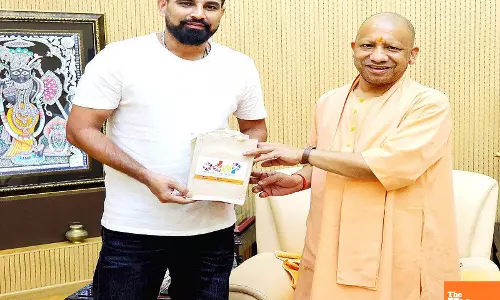 India pacer Mohammed Shami meets Uttar Pradesh CM Yogi Adityanath in Lucknow