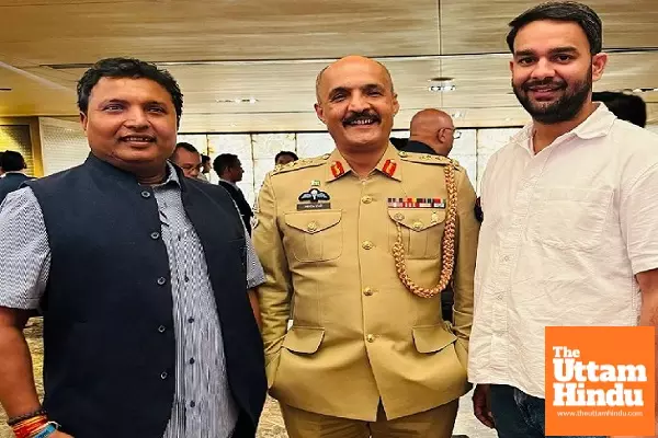 Controversy Erupts Over NSUI President Isharpreet Singh Sidhus Photo with Pakistani Army Officer Controversy Erupts Over NSUI President Isharpreet Singh Sidhus Photo with Pakistani Army Officer