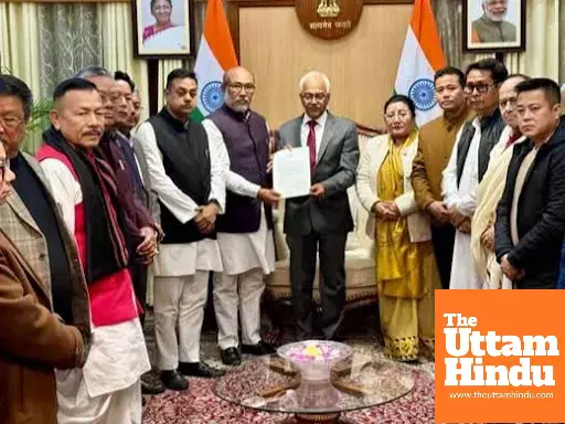 BJP Stakes Claim to Form Government in Manipur, MLAs Meet Governor in Power Push BJP Stakes Claim to Form Government in Manipur, MLAs Meet Governor in Power Push