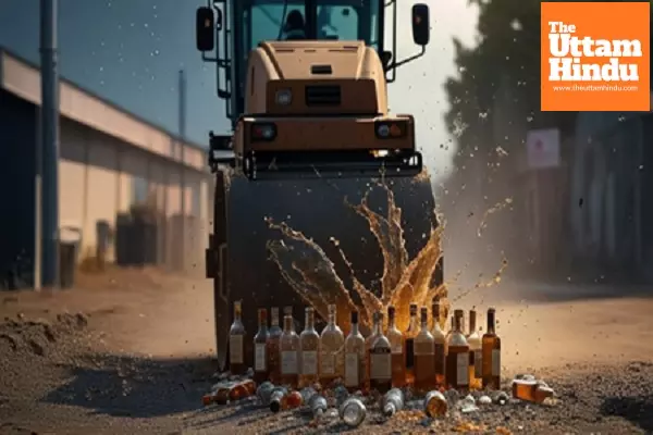 17,000+ Bottles Smashed: Gujarat Authorities Crush Illegal Liquor in Massive Operation 17,000+ Bottles Smashed: Gujarat Authorities Crush Illegal Liquor in Massive Operation