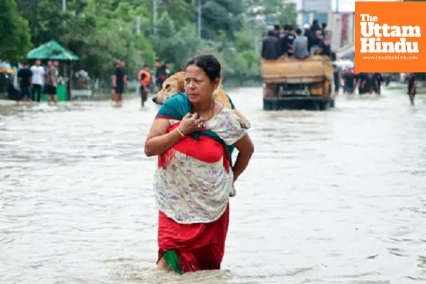 Flood situation remains grim in Assam, over four lakh affected Flood situation remains grim in Assam, over four lakh affected