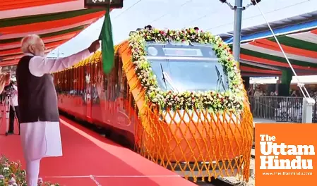 PM Modi flags off Vande Bharat train service to Kashmir