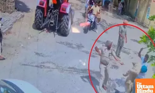 Moga ASI  Caught on Video Brutally Beating Former Soldier and Nephew