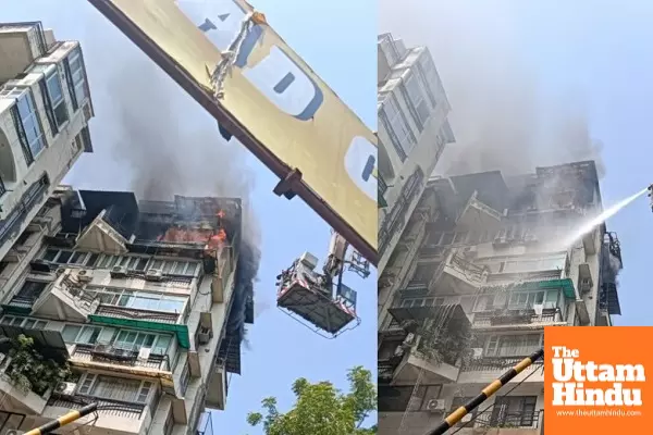 Shocking Fire in Delhi High-Rise :Residents Jump from 7th Floor as Flames Rage Through Apartment Shocking Fire in Delhi High-Rise :Residents Jump from 7th Floor as Flames Rage Through Apartment