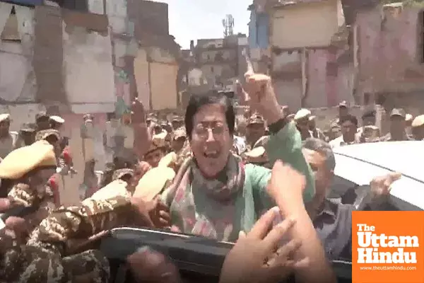 Former CM Atishi Detained While Visiting Landless Protest Camp Former CM Atishi Detained While Visiting Landless Protest Camp