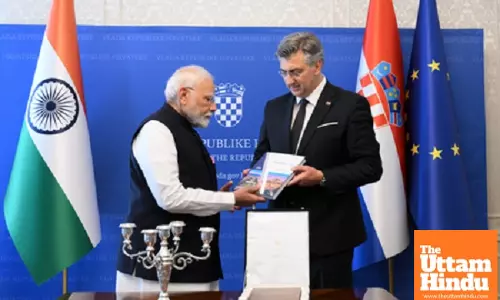 PM Modi Receives Historic Sanskrit Grammar Reprint During First-Ever Visit to Croatia
