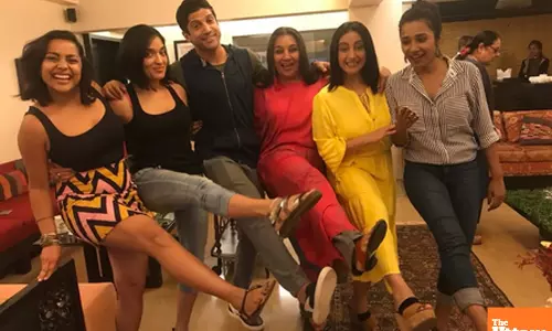 Farhan Akhtar makes a surprise entry at Shabana Azmi’s ‘mad group’ bash