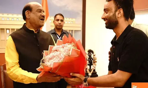 International taekwondo athlete Danish Manzoor meets Lok Sabha Speaker Om Birla
