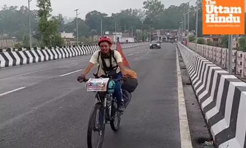 Nepal’s Sachin Embarks on Amarnath Yatra by Cycle, Spreads Green Message