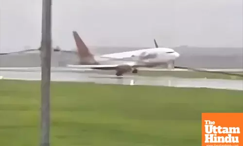Stormy Landing: Boeing 737 Planes Dramatic Sway on Runway Captured on Video