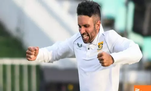 Keshav Maharaj ruled out of second Test against Zimbabwe with groin strain
