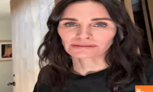 Courteney Cox assures she is not self-obsessed after finding cutouts, masks of herself in her closet