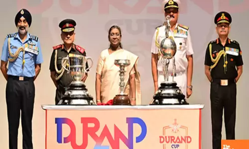 President Droupadi Murmu unveils Durand Cup 2025 trophy